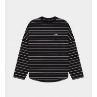 Washed Stripe LS T-Shirt - Black