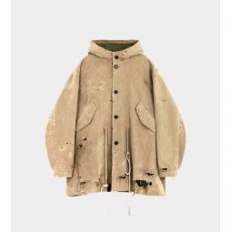 Faux Fur Field Parka - Beige