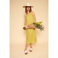 Whimsy + Row Loni Linen Dress - Lime