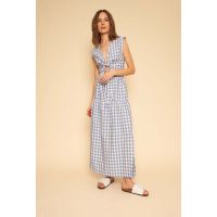 Whimsy + Row Millie Skirt/Dress - Blue Gingham Linen