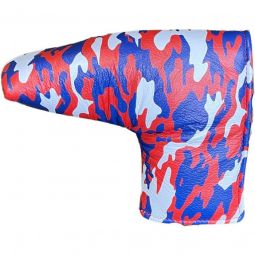 Winston Collection USA Red White and Blue Camo Leather Blade Putter Headcover