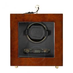 Savoy Burlwood Single Watch Winder with Cover