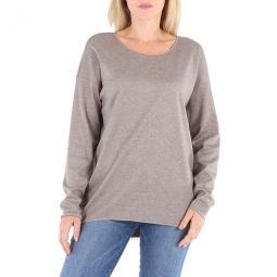 Ladies Dove Fine Wool-jersey Loose Fit Pullover, Size Small
