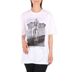 Ladies Short-sleeve Newton Cotton T-Shirt, Size Large