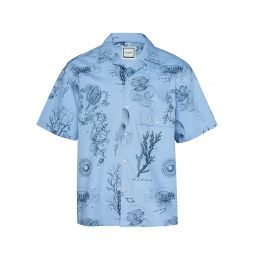 Mens Blue Shirt With Ocean