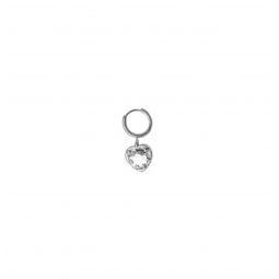 Veja Crystal Clear Single Earring - Silver