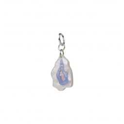 Oyster White Single Earring - Silver