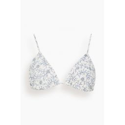 Tia Bikini Top in White Blossom