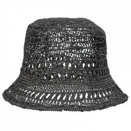 Black Woven Bucket Hat