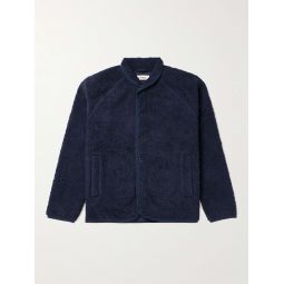 Beach Shawl-Collar Recycled Cotton-Blend Fleece Jacket