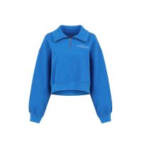 The Sports Club Quarter Zip Up - Blue Flame/White