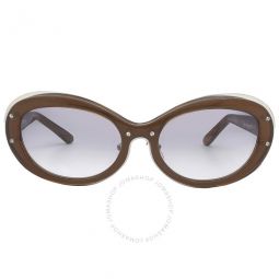 X Linda Farrow Blue Grey Gradient Oval Unisex Sunglasses