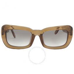 X Linda Farrow Clear Flash Rectangular Unisex Sunglasses