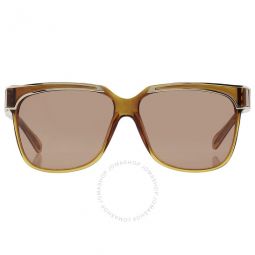 X Linda Farrow Light Brown Square Unisex Sunglasses