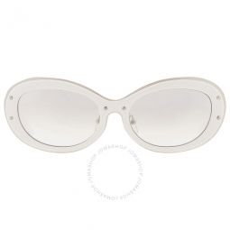 X Linda Farrow Clear Flash Oval Unisex Sunglasses