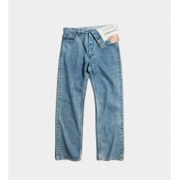 Classic Asymmetric Waist Jeans - Ice Blue