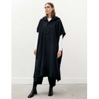 by Yohji Yamamoto Hooded Poncho Dress - Black