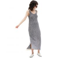 Grey Linen & Cotton Knitted Dress