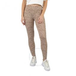 Ladies Leopard Print Original Leggings, Size Small