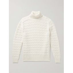 Cable-Knit Cashmere Rollneck Sweater