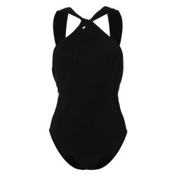 Ottie High Neck Draped One Piece