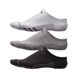 adidas Womens Superlite Stripe II 3-Pack No Show Socks