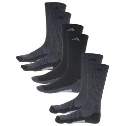 adidas Mens Cushioned X 3-Pack Crew Socks Black/Grey