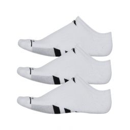 adidas Mens Cushioned II 3-Pack No Show Socks White