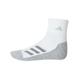 adidas Youth Cushion Quarter 6-Pack Socks White