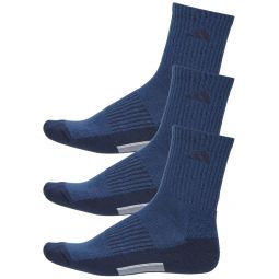 adidas Mens Cushioned X 3 3-Pack Mid-Crew Sock Navy