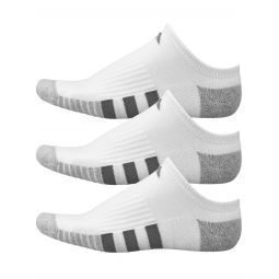 adidas Mens Cushioned 3.0 3-Pack No Show Socks White