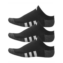 adidas Mens Cushioned 3.0 3-Pack No Show Socks Black