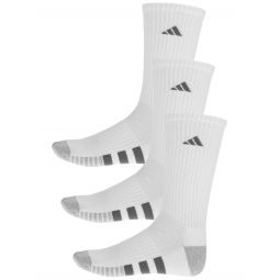 adidas Mens Cushioned 3.0 3-Pack Crew Socks White