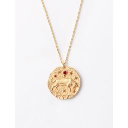 Taurus zodiac sign necklace