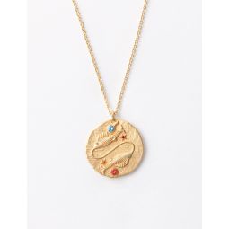 Pisces zodiac sign necklace