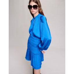 Blue smocked dress