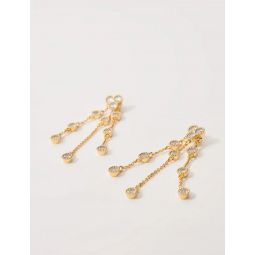 Gold-plated recycled brass earrings