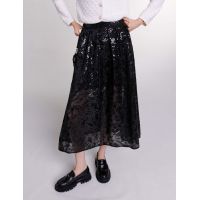 Sequin maxi skirt