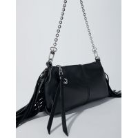 Miss M plain leather clutch bag