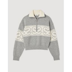 Double S jacquard sweater