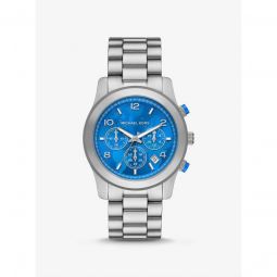 Watch Hunger Stop Oversized Runway Silver-Tone Watch