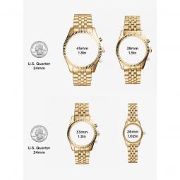 Pave Gold-Tone Watch