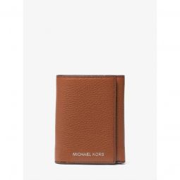 Hudson Pebbled Leather Tri-Fold Wallet