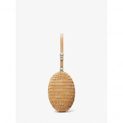 Gramercy Rattan and Leather Minaudiere