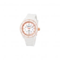 Womens Rubber White Dial