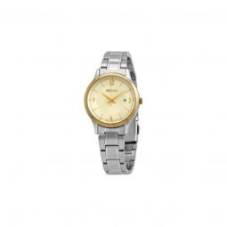 Womens Essentials Stainless Steel Champagne Dial
