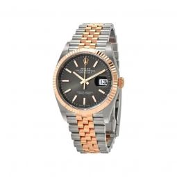 Mens Datejust 36 Stainless Steel and 18kt Everose Gold Jubilee Dark Rhodium Dial