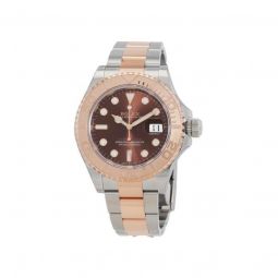 Mens Yacht-Master 40 Stainless Steel and 18 ct Everose Gold Oyster Chocolate Dial