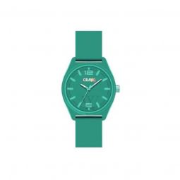Unisex Dynamic Leatherette Teal Dial