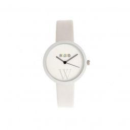 Unisex Blade Leatherette White Dial